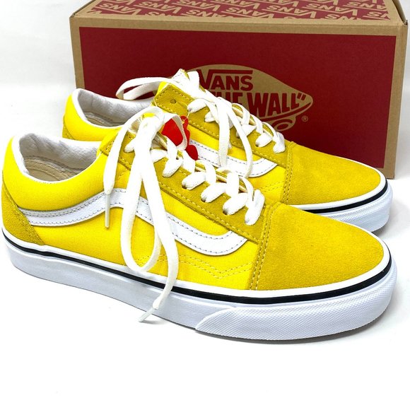 Vans Shoes - VANS Womens Size VN0A3WKTCA1 Old Skool Cyber Yellow Suede Canvas Low Top Sneaker
